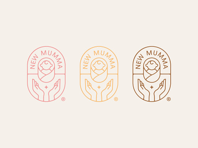 New Mumma Podcast Roundel Emblem art direction brand brand design branding design emblem graphid design illustration logo look and feel roundel symbol typography vector
