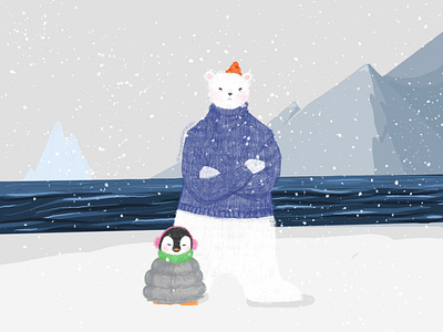 Arctic Animals cartoon design illustration kids illustration story book