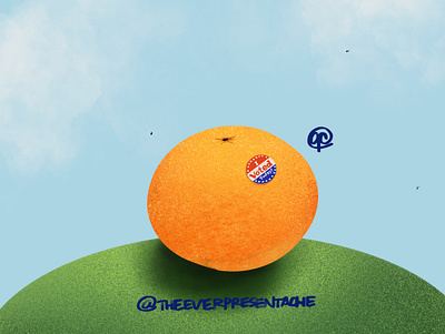 Orange on a Hill design illustration