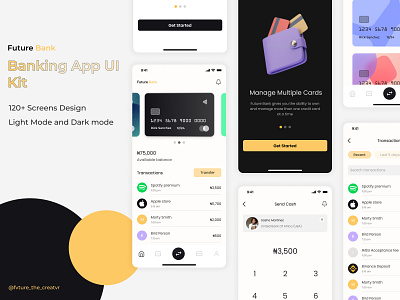 Future Bank - UI Kit 3d animation branding design kit login mobile ui ux