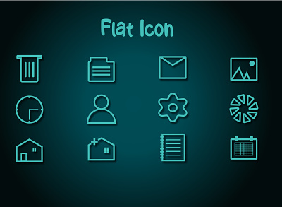 Flat Icon branding flat graphic design icon icon design logo minimalist tanvir