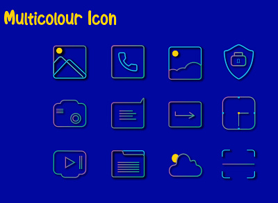 Multicolor Icon arifin branding graphic design icon icon pack logo minimalist multicolor tanvir ui ux