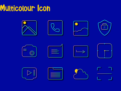 Multicolor Icon arifin branding graphic design icon icon pack logo minimalist multicolor tanvir ui ux