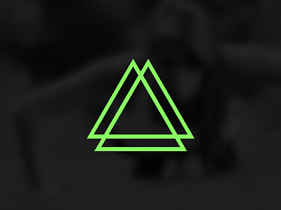 Three Sided Logo green logo triangle