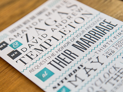 Wedding Invitations invitations letterpress typography wedding