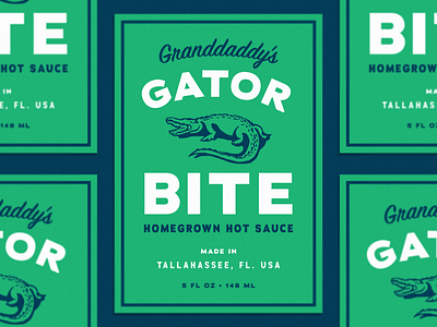 Granddaddy's Gator Bite Hot Sauce Label