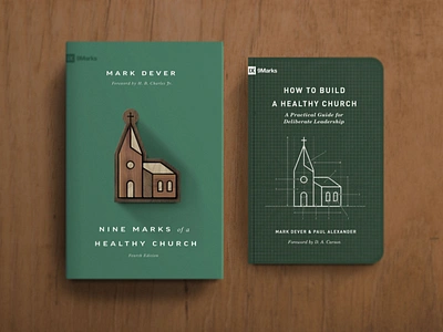 Nine Marks of a Healthy Church, 4th Edition 9marks blueprints book build building christian church cross design minimal puzzle simple type typography vector wood workbook