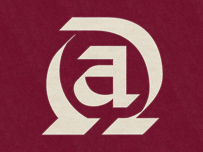 Alpha & Omega in Argaman argaman blackletter christian church crimson design geometric icon illustration logo minimal purple red typography