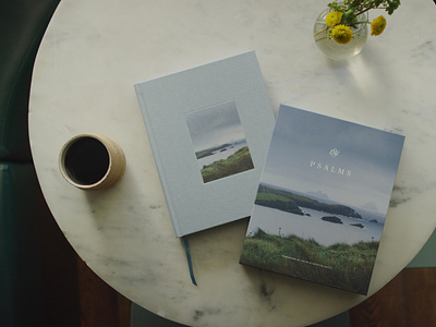 ESV Psalms - Photography Edition book christian cliff side design ireland landscape minimal ocean packaging pasture photography slipcase swiss