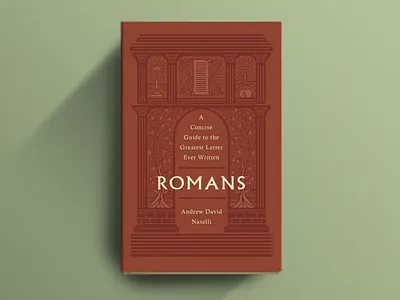 Romans Commentary arch archway christian church cross design door gavel gospel icon illustration law letter olive tree paul roman rome tree triumph