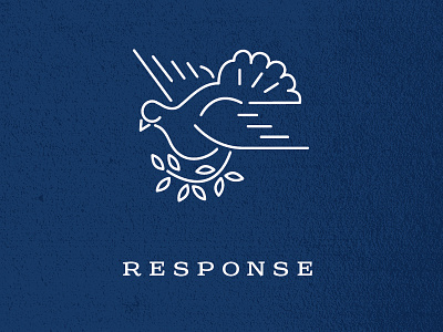 Gospel Print #5 dove gospel icon line work redeemer response