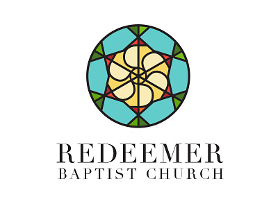 Redeemer chi rho christian church design logo redeemer serif stained glass
