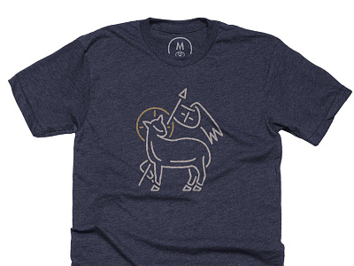 Soon Launching on Cotton Bureau! apparel blue christ christian cross design gold lamb logo minimal simple t shirt