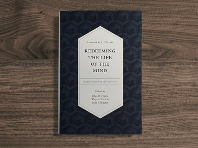 Redeeming The Life Of The Mind Cover blue book cover design geometric hardcover hexagon mind minimal pattern