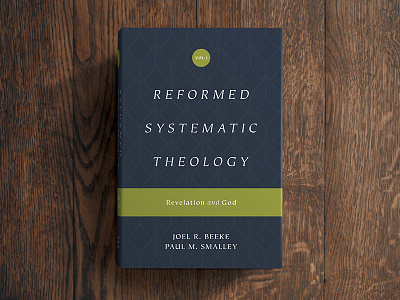 Reformed Systematic Theology Volume 1 blue book bright christian church contrast cover design green layout pattern type