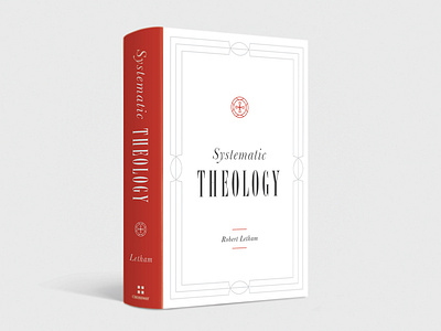 Systematic Theology book border christian church contrast cover cross design icon illustration minimal red simple type typography