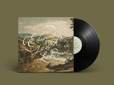 Edward Joseph LaRow Album Cover album album art branding calligraphy cover design folk illustration minimal music musician packaging simple vintage vinyl