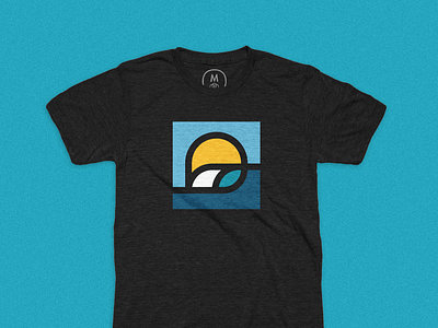 California Wave beach blue california chill cottonbureau design gold icon illustration logo minimal ocean relax simple summer sun surfing tshirt vector wave