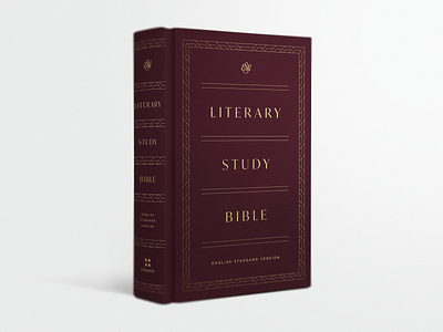 Literary Study Bible Redesign bible book border borders christian church classic design foil gold maroon oxblood pattern simple type typography vintage
