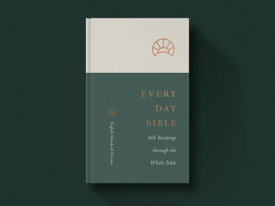 ESV Every Day Bible book christian church copper design gold illustration logo minimal ray simple sun type typography vector