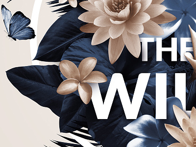 Into the wild circle floral flower intothewild letters nature palm type typography wild