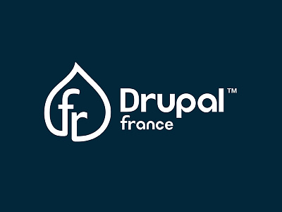 Drupal France brand logo drop logotype