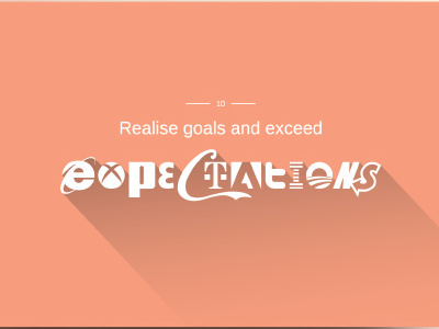 10. Realise Goals and Exceed Expectations company enthusiasm ethics goals team team work values values.
