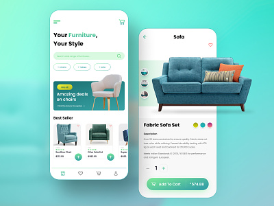 Furniture Mobile App UI