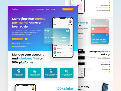 Cards Wallet App Landing Page