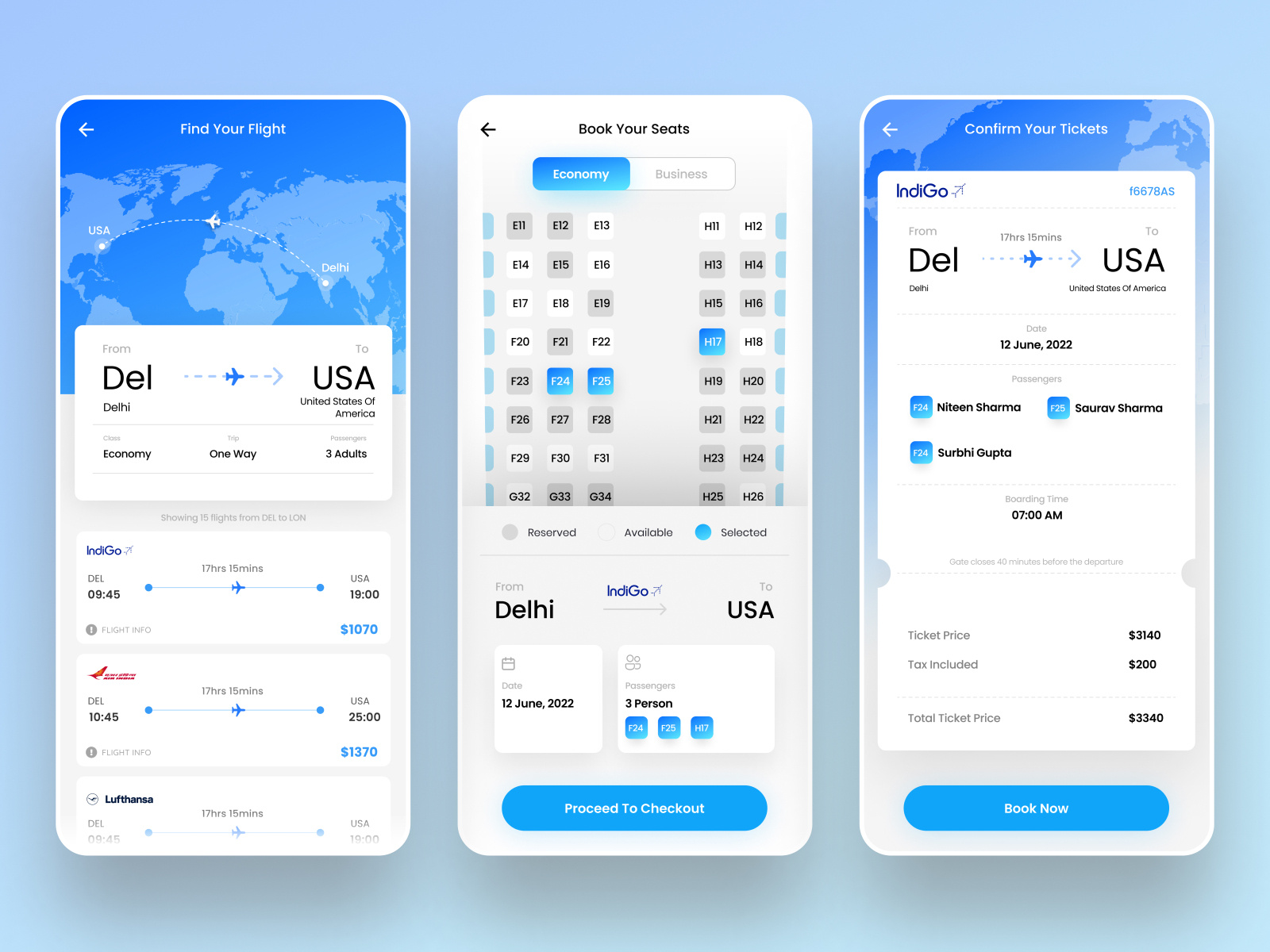 Flight Booking App UI by Saurav Nayak on Dribbble