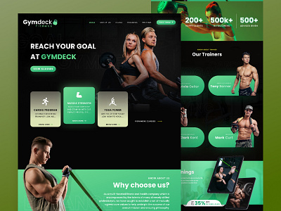 Gym Fitness Website UI design figma fitness ui graphic design gym website ui ui ux design