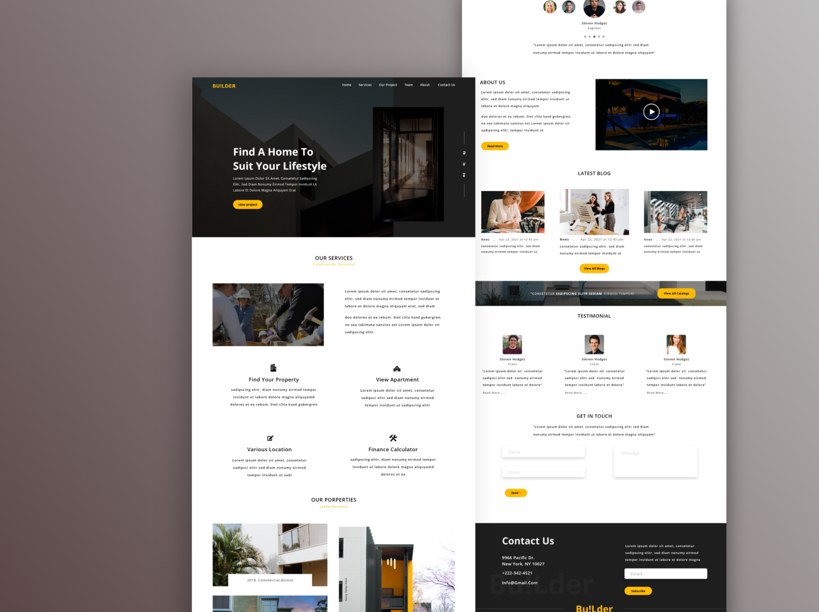 Builder landing page design by Hasif Khondoker on Dribbble