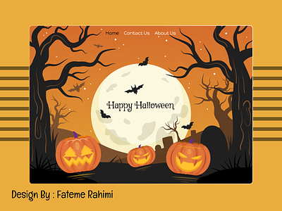 halloween 3d adobe xd ai animation app design designer figma graphic design halloween halowen photo shop ps shop shopping ui web xd