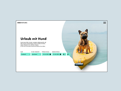 DOGVENTURES | Urlaub mit Hund branding design dog dogs onlineshop ui webdesign webshop