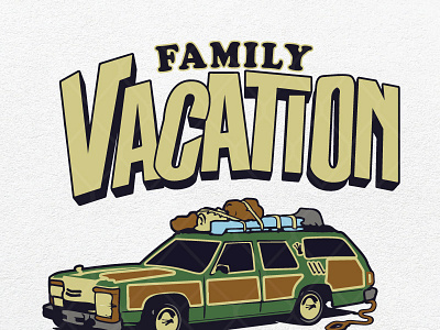 Family Vacation Road Trip Station Wagon Funny family