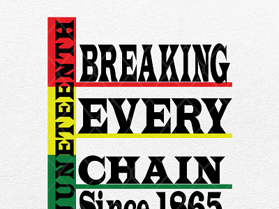 Juneteenth Breaking Every Chain 1865