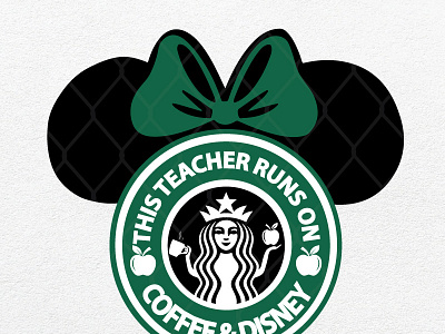 This Teacher Runs On Coffee And Disney Starbucks Minnie Mouse