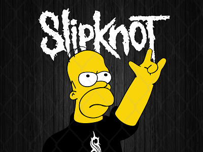 The Simpsons Mashup Slipknot Homer Simpson cartoon