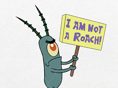 Mademark x SpongeBob SquarePants Plankton I Am Not A Roach