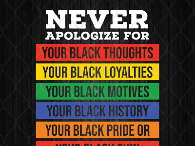 Never Apologize For Your Black Thoughts Black History Month apologize black history month thoughts