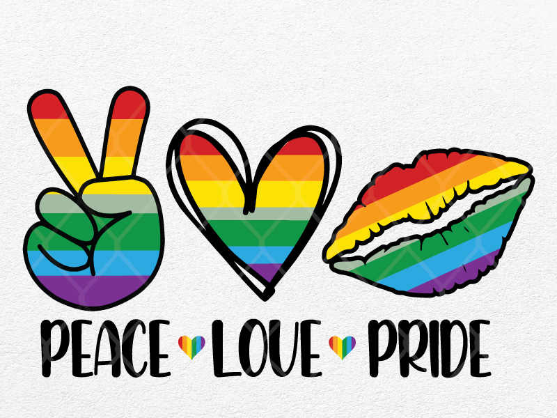 LGBT Peace Love Pride by SVG Prints on Dribbble