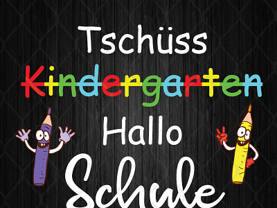 Kinder Tschüss Kindergarten Hallo Schule