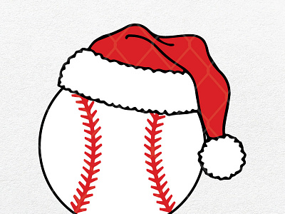 Christmas Baseball Santa HatThis is a digital file used to print