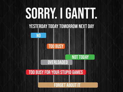 Sorry I Gantt Funny Project Manager For Men and Women