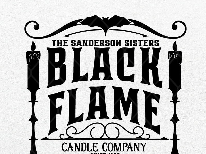 Sanderson Sisters Black Flame Candle Company by SVG Prints on Dribbble