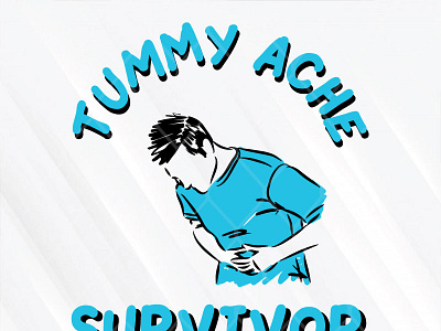 Tummy Ache Survivor graphic design