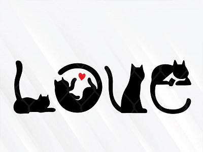 Cat Love cat design graphic design illustration love
