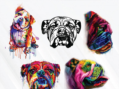 Bulldog Face bulldog design dog graphic design illustration