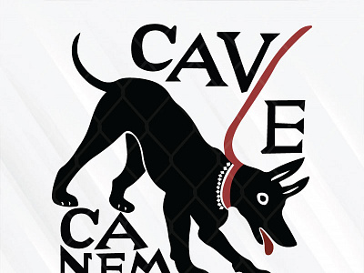 Cave Canem Beware Of Dog design dog graphic design illustration