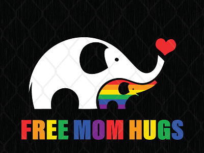 Free Mom Hugs design graphic design illustration lgbt